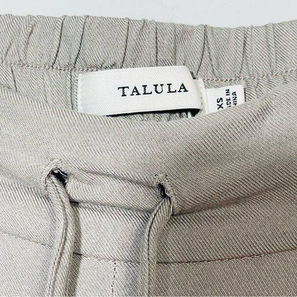 ARITZIA Talula Los Feliz Pull On Drawstring Joggers Pants XS Pleated Taupe Gray - Picture 8 of 14